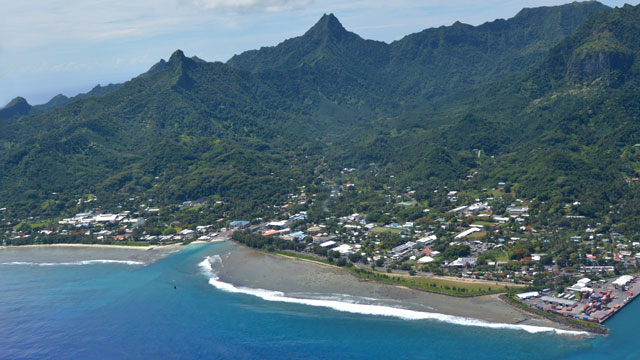 aerial view of Raratonga