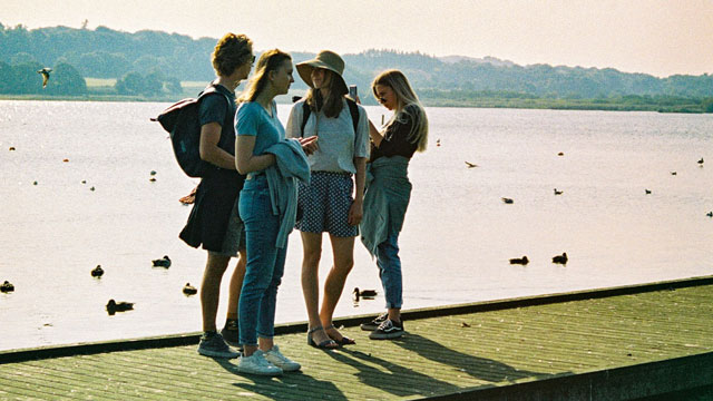 Young friends chatting