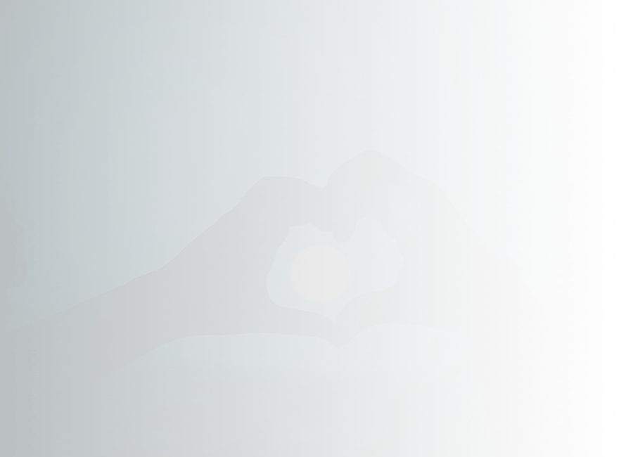 silhouette of hands in heart shape