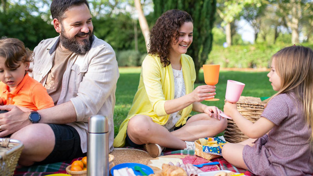 Family having a picnic