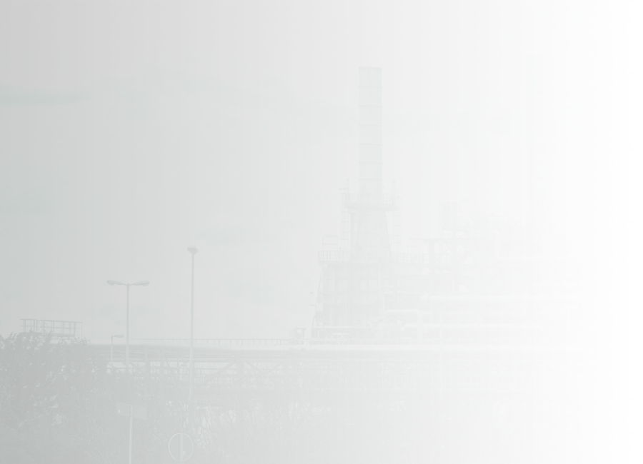 The smoke stacks of a chemical refinery 