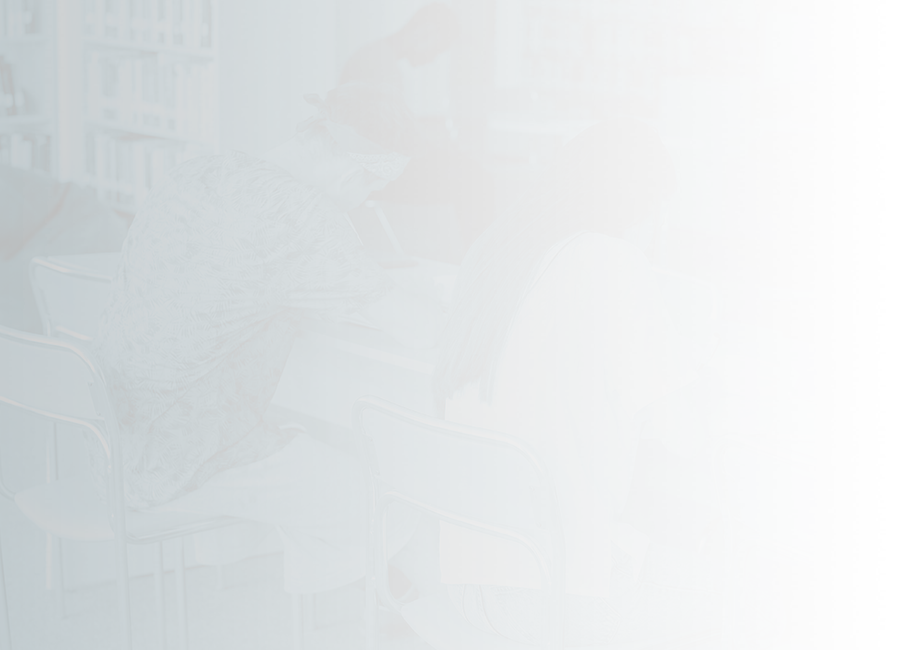 two students writing