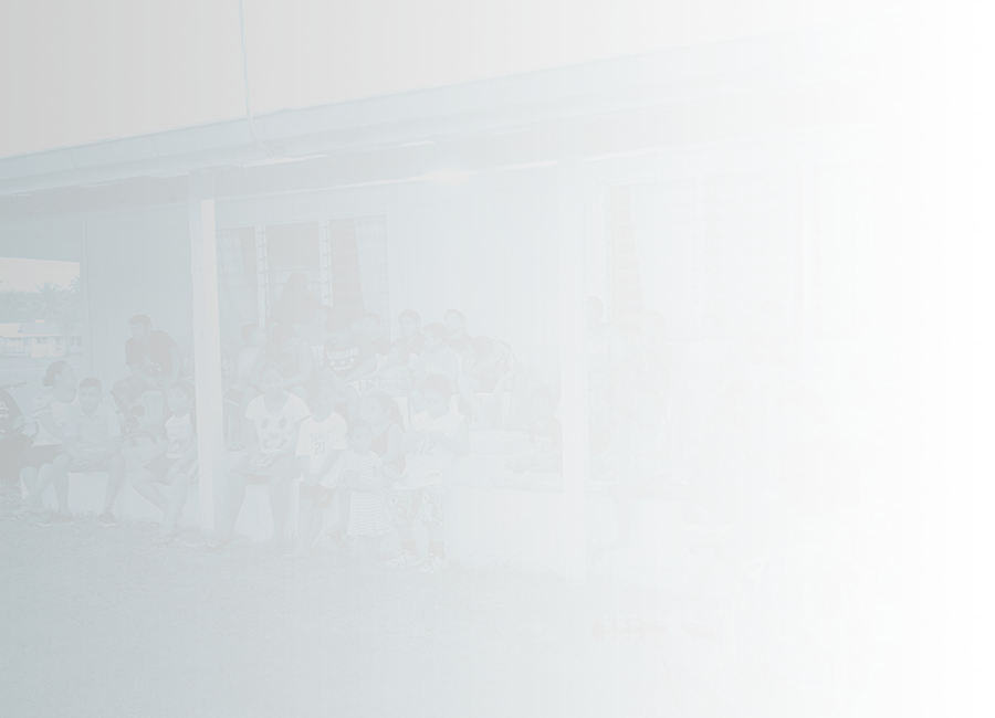 children sitting outside a building