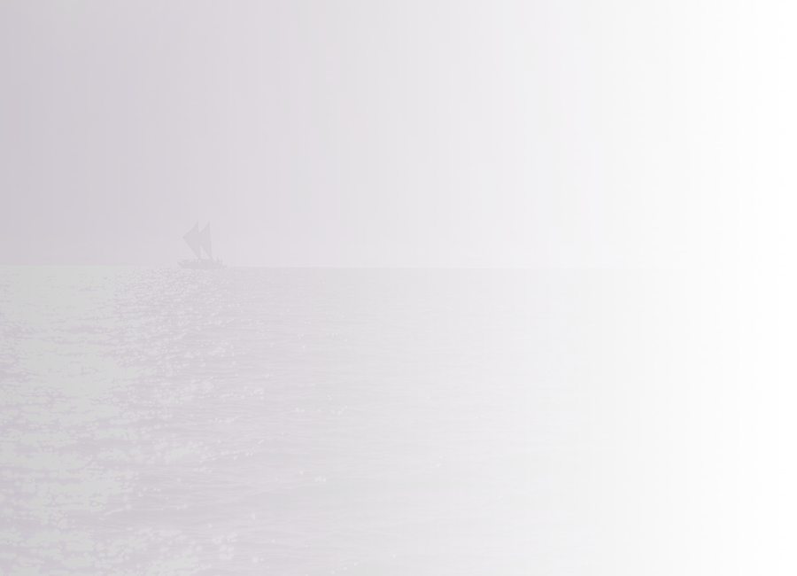 a waka at sea on horizon