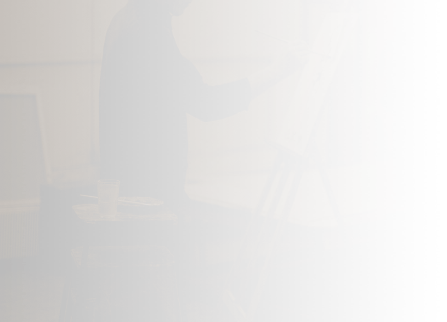 person painting on a canvas