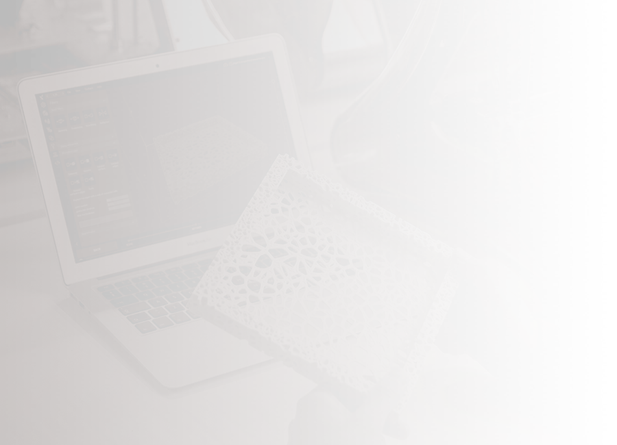 person holding 3D model of product